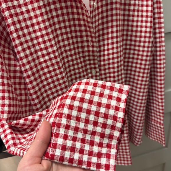 Abercrombie & Fitch Red Gingham Button Down Shirt - Picture 5 of 5